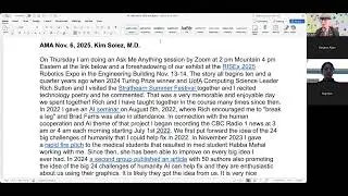 Kim Solez Ask Me Anything for Robotics Expo Nov 6 2025 Technology & Future of Medicine LABMP 590