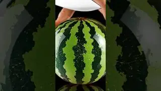 I Cut a Glass Watermelon &mdash; And Found THIS Inside 🤔🍈 | ASMR #asmr #glassfruit #slicing