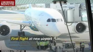 First flight at new airport