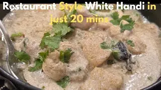 Restaurant Style Chicken White Handi Recipe at home in just 20 mins|@BaBaFoodRRC|@drmoodyfoodie