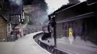 GWR 3802 In BR Black Climbs Through Berwyn On Llangollen Steam Gala