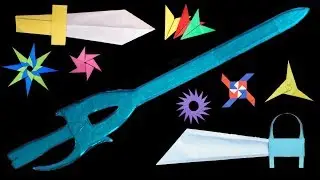 09 Easy Origami Ninja Star/Sword/Knife - How to make