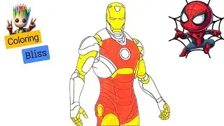 Easy Iron Man Drawing & Coloring | Kids Superhero Art