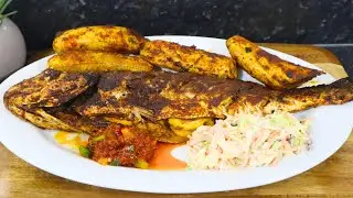 How To Make Oven Grilled Crocker Fish And Plantain| Grilled Fish With foil...#vlogmas