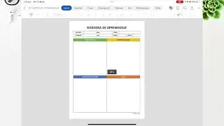 Plantilla de bitácora de aprendizaje en Word y PDF