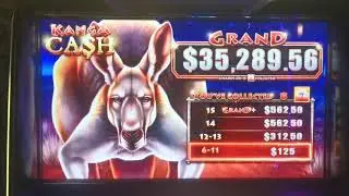 Kanga Cash Spin and Hold feature by Ainsworth slot machines chasing $35,289.56 Grand Jackpot wins