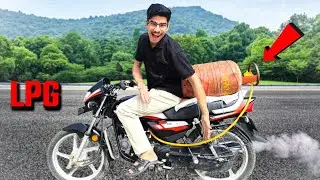 LPG Gas With Bike Experiment | Shocking But 100% Real Working | LPG से चलाई Bike | AZ Crazy Fusion |