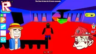MARSHALL DE PAW PATROL Y PANCRI SOBREVIVEN AL SUELO ES LAVA EN ROBLOX! 🔥