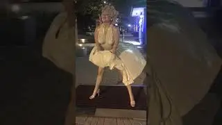 Marilyn Monroe sculpture in  National Harbor in Oxon Hill, Maryland