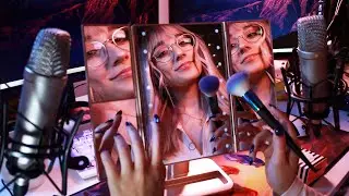 ASMR on a Mirror (Tapping, Brushing, Spray Sounds, Hair Brushing, etc...)