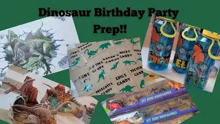 DINOSAUR BIRTHDAY PARTY PREP AND DIY'S// DOLLAR TREE SUPPLIES!!!
