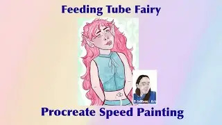 Mic-key Button Fairy Art-Procreate Speed Painting-Feeding Tube Awareness-Digital Art-​⁠IPad Drawing