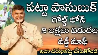 Good News for Farmers Patta Pass Book Gold Loan Released Soon Interest Free Loan Upto 2 Lakhs Apply