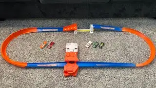 Набор Hot Wheels Flying Customs Hot Curves Super Jump Track Set &mdash; распаковка, демонстрация и обзор.