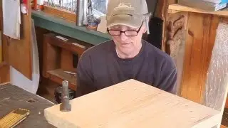 fb10.  Boring Holes in the Seat for the Spindles and Posts