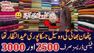 Fancy dresses in low price | chiffon three piece suit | Thread work suit | Rabi center Tariq road