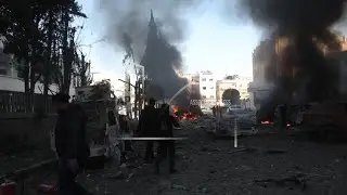 Dead mourned at hospital in rebel-held northern Syria after barrage of airstrikes