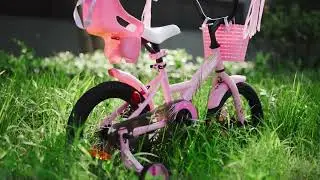KEANO Zinnia Kids Bike with Streamers, Basket and Doll Seat