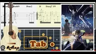 Guitar Tab - Ame no Bustei (Voices of a Distant Star) OST Fingerstyle Tutorial Sheet Lesson #Anp