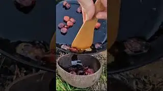 Paella 🥘 #paella #chicken #chorizo #shrimp #foodie #bushcraft #outdoors #spanishfood #norway #asmr