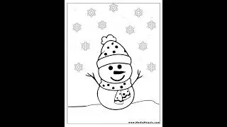 Snowman Coloring Pages for Kids and Adults, ⛄️ ,Christmas Coloring Sheets Free Printable#christmas