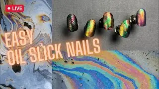 🛢️💿 Special FX: SUPER EASY Oil Slick Nail Art DIY | Maniology LIVE!