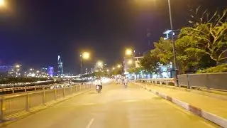 Saigon District 4 - Street View at Night - Vietnam Trip