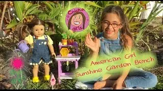 American Girl Springtime Sunshine Garden Bench