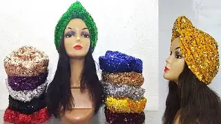 Как сделать тюрбан с завязанным центральным узлом #тюрбан#руководствопотюрбану#головнойубор