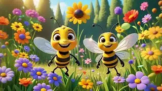 Five Little Bees Buzz and Add | Math Song for Kids | Fun Counting and Learning Rhymes