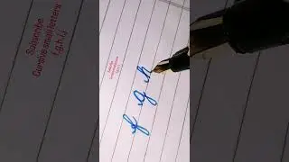 Small Letters f, g ,h ,i, j Cursive Writing | Beautiful Handwriting Practice#calligraphy #shorts