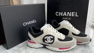 Chanel 22S Ivory Black Beige Red Mesh CC Logo Trainer Review
