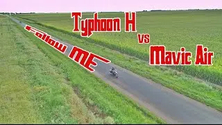 DJI Mavic Air vs Yuneec Typhoon H in Follow Me Mode on a Motorcycle