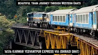 16516 KARWAR YESVANTPUR EXPRESS JOURNEY VIA SHIRADI GHATS l JOURNEY IN AC CHAR CAR l