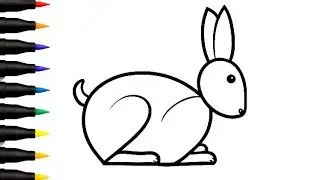 Cute Bunny Rabbit Drawing for Kids | Easy Rabbit Drawing Step by Step 🐰 Simple Bunny Drawing