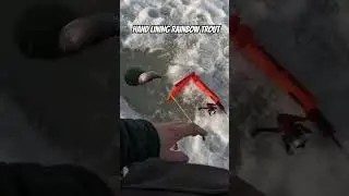 Hand Line Rainbow Trout! HT Quick Strike FAIL #fishing #icefishing #albertafishing #alberta #canada