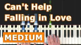 Can't Help Falling In Love - Piano Tutorial EASY - Elvis Presley - Sheet Music (Synthesia)
