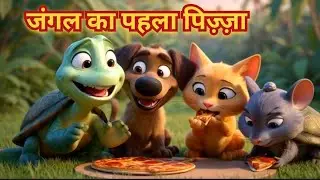 जंगल का पहला पिज़्ज़ा 🍕 | Funny Animal Story with Moral | Kids Animation Hindi