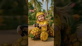 Cutest Baby Pineapple Kart Ever! 🍍🏎