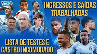 A LISTA DOS ÚLTIMOS TESTES! Castro incomodado nos bastidores. Saídas sendo trabalhadas. Ingressos.