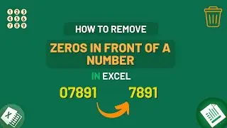 How to Remove Zeros in Front of a Number in Excel