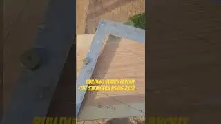 Building stairs  - the stringers using 2x12. #shortsvideo #diy #constructionchannel #construction