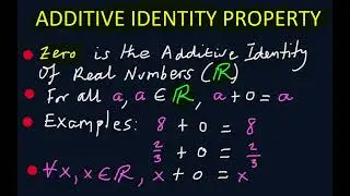 ADDITIVE IDENTITY PROPERTY