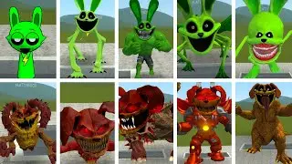 EVOLUTION OF ALL ZOOCHOS RABBIT EATER VS NEW ALL POPPY PLAYTIME DOGDAY FAMILY ? in Garrysmod!,...