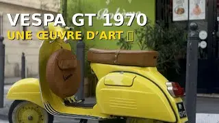 Cette Vespa GT 1970 jaune est une œuvre d’art 🛵 | Essai & Brunch Vespiste à Marseille #evolution 