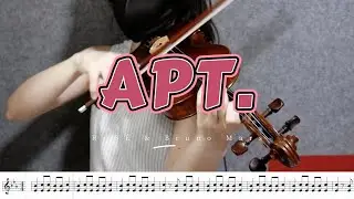 🎻 APT. - ROS&Eacute; & Bruno Mars (Violin Cover with Sheet Music)