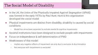 Session 2: How we view disability - a brief timeline