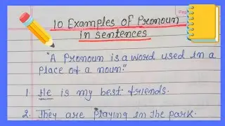 Pronoun in English Grammar ||Definition and 10 Easy Examples||kids Learning Hub 