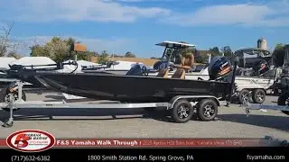 Лодка для ловли окуня Xpress H20 Bass 2025 года. Yamaha Vmax 175 SHO. F & S Yamaha, Ганновер, Пенсильвания.