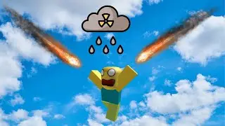 Meteors, acid rain, fire!.Roblox Natural Disaster Survival.